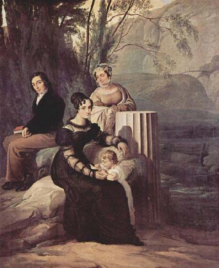Portrait of the family Stampa di Soncino, Francesco Hayez